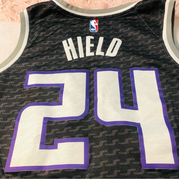 BUDDY HIELD #24 Sacramento Kings Black Swingman Nike NBA Basketball Jersey - Picture 7 of 9